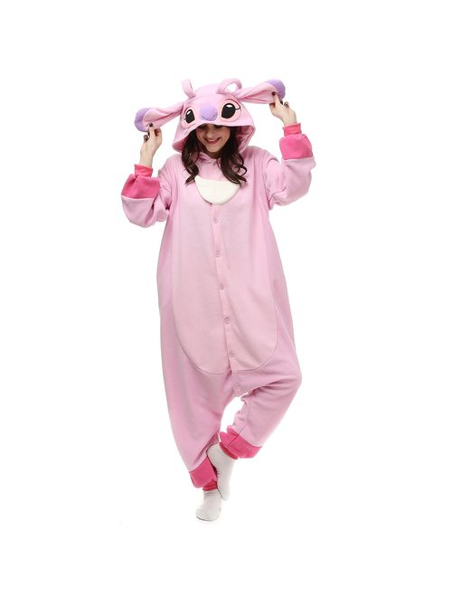 Adult Stitch Onesie Animal Pajamas Halloween Cosplay Costumes Party Wear Blue