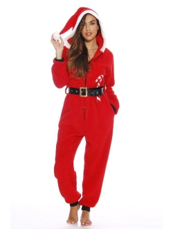 #followme Adult Christmas Onesie for Women Sherpa One-Piece Pajamas