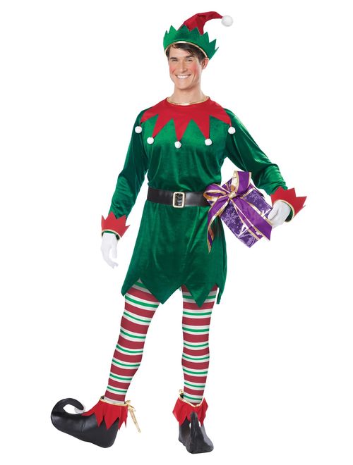 California Costumes Christmas Elf Adult, Green/Red, Small/Medium