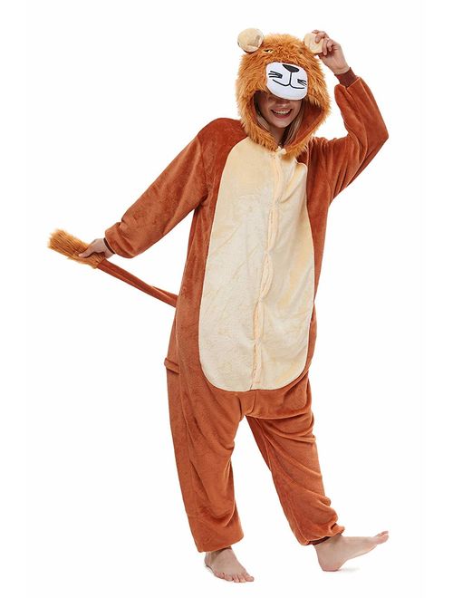 Animal Onesies Pajamas Adult Unisex Cosplay Animal Halloween Costumes Xmas