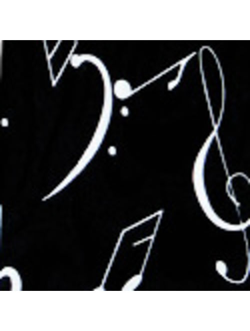 Black and White Music Notes Necktie Mens Tie