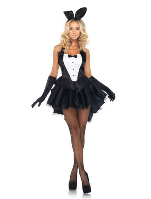 Leg Avenue Women's 3 Piece Tux And Tails Bunny Tuxedo Costume