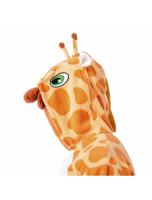 Spooktacular Creations Unisex Adult Pajama Plush Onesie One Piece Giraffe Animal Costume