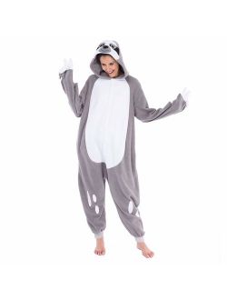 Adult Unisex Onesie Pajama Plush Cosplay Sloth Animal Costume