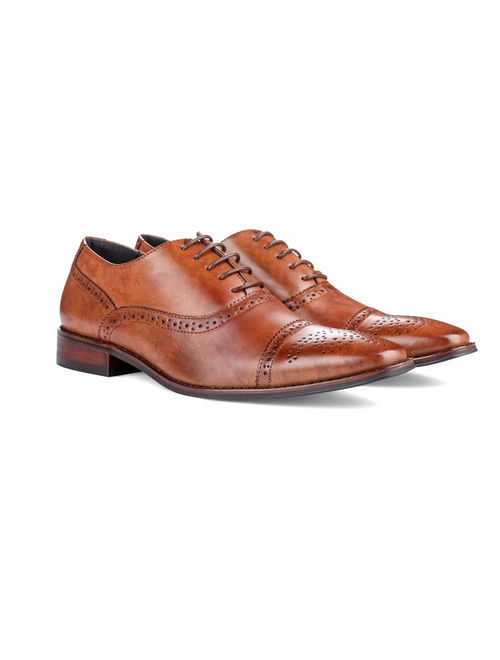 UV Signature Men's Brogue Cap Toe Dress Shoes