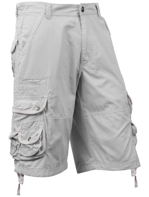 Ma Croix Mens Premium Utility Loose Fit Twill Cotton Multi Pocket Cargo Shorts Outdoor Wear