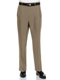 RGM Men's Work To Weekend Pleated Front Dress Pant Finished Hem With No Cuff