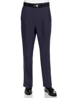 RGM Men's Work To Weekend Pleated Front Dress Pant Finished Hem With No Cuff