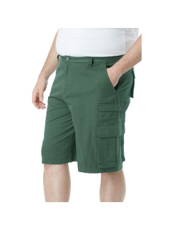 Boulder Creek Men's Big and Tall Boulder Creek 12" Side-elastic Stacked Cargo Pocket Shorts Cargo Shorts