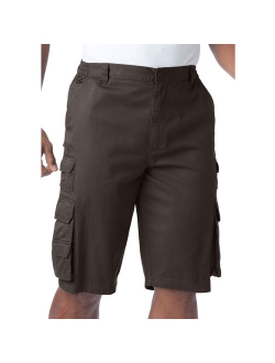 Boulder Creek Men's Big and Tall Boulder Creek 12" Side-elastic Stacked Cargo Pocket Shorts Cargo Shorts