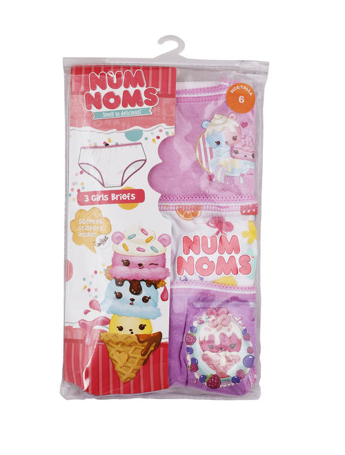 Num Noms, Girls Underwear, 3 Pack Panties (Little Girls & Big Girls)