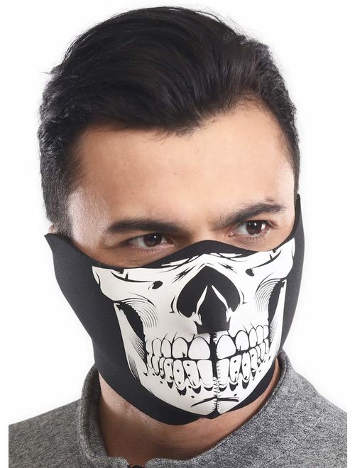 Half Face Ski Mask for Cold Weather - Half Balaclava Face Warmer - Men's Tactical Winter Face Cover For Skiing, Snowboarding, Running & Motorcycling - Fits Men & Women