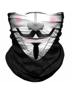 Seamless Neck Gaiter Shield Scarf Bandana Face Mask Seamless UV Protection for Motorcycle Cycling Riding Running Headbands