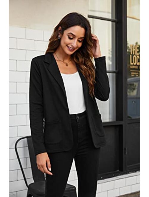 Zeagoo Womens Casual Work Office Blazer Open Front Long Sleeve Cardigan Jacket