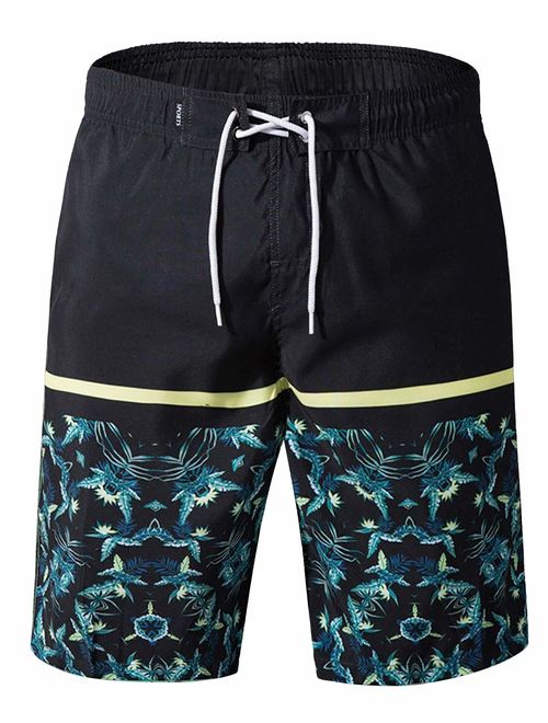 APTRO Men's Swimming Trunks with Pockets Beach Swimwear Quick Dry Elastic Waist Board Shorts