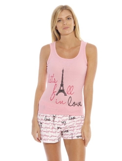 Just Love 100% Cotton Women Sleepwear Tank & Short Pajama Sets