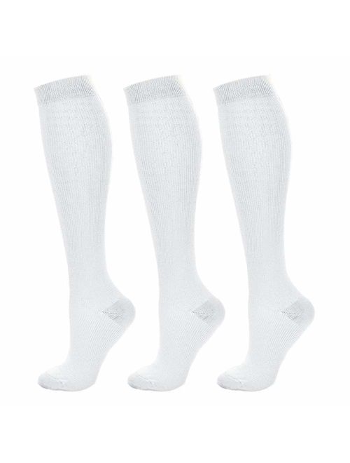 Compression Socks Women 20-30mmHg (3 Pairs) Mens Best Stockings for Running Medical Athletic