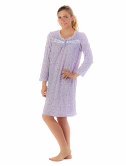 Casual Nights Women's Cotton Blend Long Sleeve Nightgown