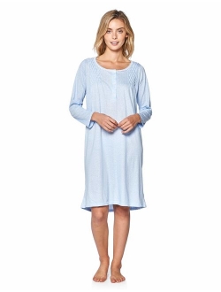 Casual Nights Women's Cotton Blend Long Sleeve Nightgown