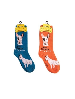 Foozys Unisex Crew Socks | Canine Large & Medium Dog Breed Novelty Sock (2 Pair)