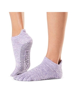 ToeSox Women's Low Rise Full Toe Grip Non-Slip for Ballet, Yoga, Pilates, Barre Toe Socks