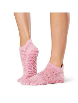 ToeSox Women's Low Rise Full Toe Grip Non-Slip for Ballet, Yoga, Pilates, Barre Toe Socks