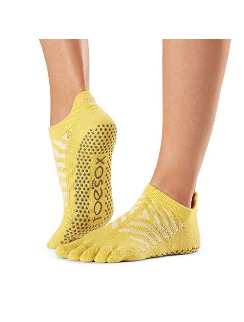 ToeSox Women's Low Rise Full Toe Grip Non-Slip for Ballet, Yoga, Pilates, Barre Toe Socks