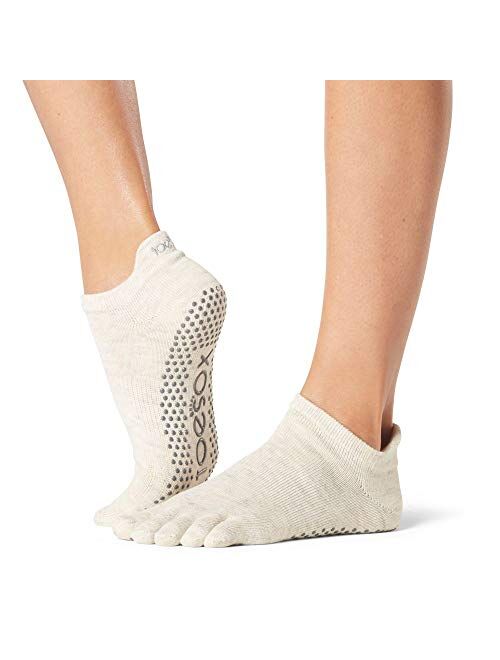 ToeSox Women's Low Rise Full Toe Grip Non-Slip for Ballet, Yoga, Pilates, Barre Toe Socks