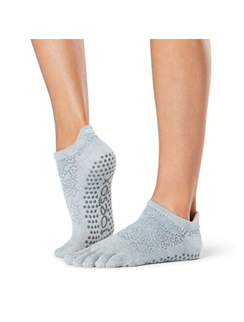 ToeSox Women's Low Rise Full Toe Grip Non-Slip for Ballet, Yoga, Pilates, Barre Toe Socks