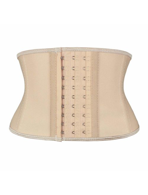 Atbuty Short Torso Waist Trainers Cincher Corset Underbust Body Shaper Latex Sport Girdle