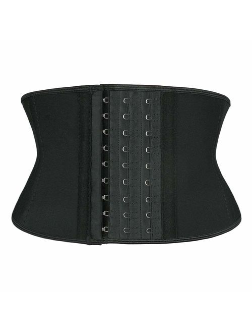 Atbuty Short Torso Waist Trainers Cincher Corset Underbust Body Shaper Latex Sport Girdle