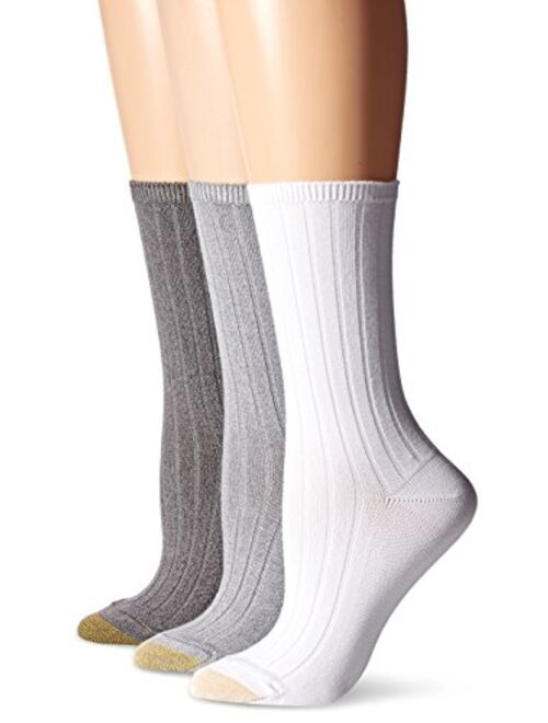 Gold Toe Women's Ultra Soft Verona Crew Socks, 3 Pairs