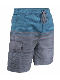 Matereek Mens Swim Trunks Grey Heaven Bathing Suit Shorts