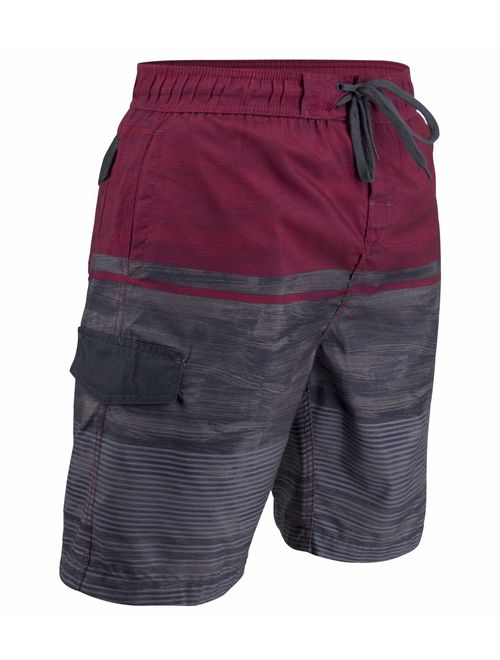 Matereek Mens Swim Trunks Grey Heaven Bathing Suit Shorts