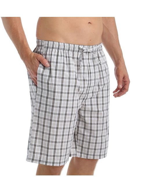 Nautica Men's Soft Woven 100% Cotton Elastic Waistband Sleep Pajama Short Shorts