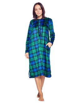 Ashford & Brooks Women's Micro Fleece Long Sleeve Nightgown