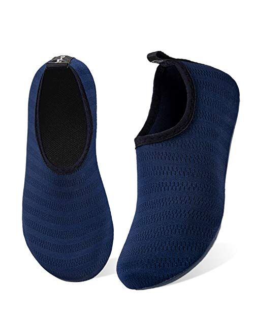 Water Shoes for Women's Mens Barefoot Quick-Dry Aqua Socks for Beach Swim Surf Yoga Exercise New Translucent Color Soles