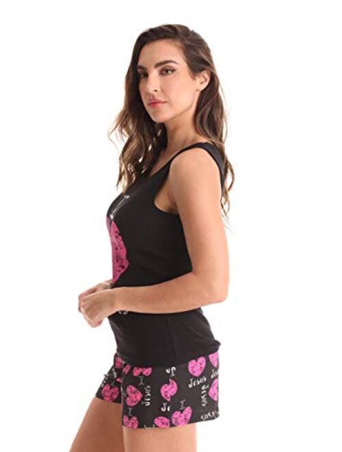 Just Love 100% Cotton Women Sleepwear Tank & Short Pajama Sets