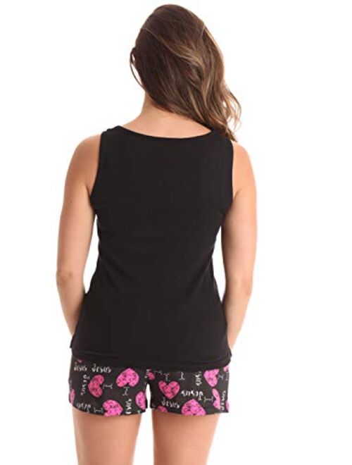 Just Love 100% Cotton Women Sleepwear Tank & Short Pajama Sets