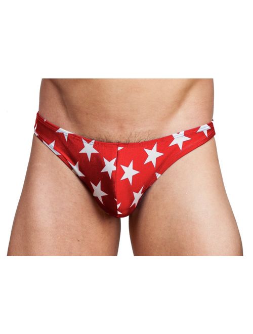 Gary Majdell Sport Men's USA American Flag Freedom Thong Swimsuit