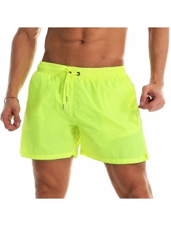 YnimioAOX Men's Swim Trunks Quick Dry Beach Shorts Swimwear Bathing Suit with Mesh Lining