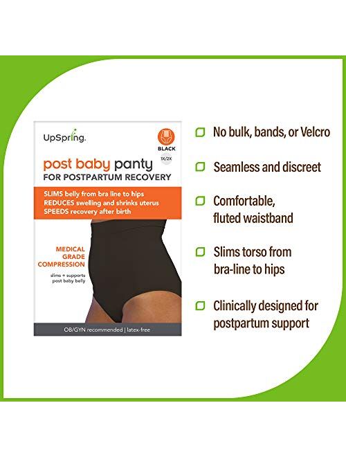 UpSpring Baby Postpartum Underwear for Women - Postpartum Panty for Belly Recovery and Compression After Maternity