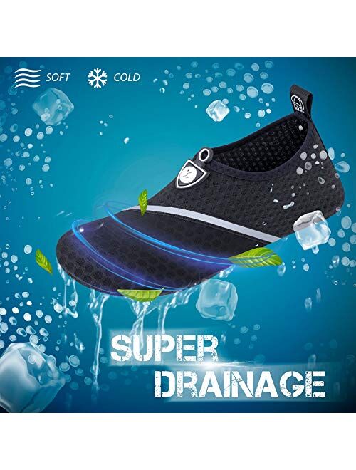 SIMARI Womens and Mens Quick-Dry Aqua Socks Barefoot for Outdoor Beach Swim Sports Yoga Snorkeling Water Shoes SWS002