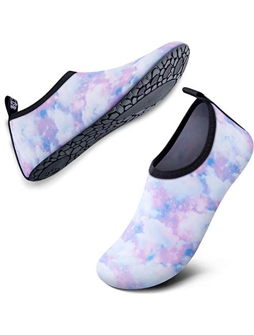 SIMARI Womens and Mens Quick-Dry Aqua Socks Barefoot for Outdoor Beach Swim Sports Yoga Snorkeling Water Shoes SWS002