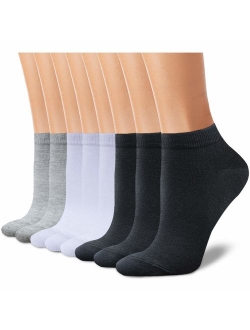 CHARMKING 8 Pairs Womens Ankle Socks No Show Socks Women Socks Casual Socks