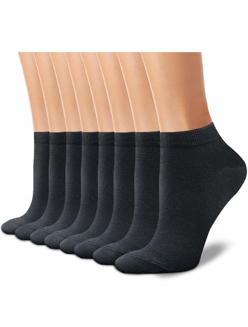 CHARMKING 8 Pairs Womens Ankle Socks No Show Socks Women Socks Casual Socks