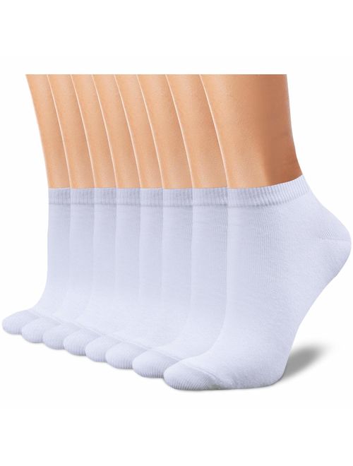 CHARMKING 8 Pairs Womens Ankle Socks No Show Socks Women Socks Casual Socks