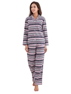 Richie House Women's Printed Flannel Two-Piece Set Pajama Size S-XL RHW2774