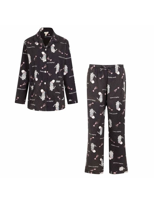 Richie House Women's Printed Flannel Two-Piece Set Pajama Size S-XL RHW2774