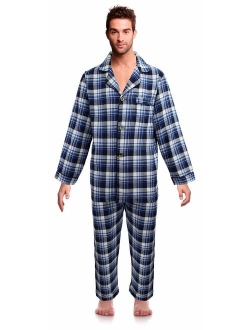 Casual Trends Classical Sleepwear Men's 100% Cotton Flannel Pajama Set,